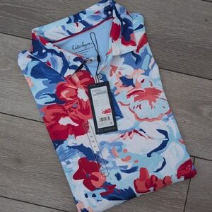 Walter Hagen Polo‎ Shirt Mens XL Floral Performance 11 Golf Tropical UPF 50+ NWT